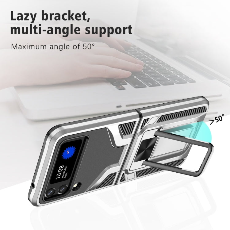 For Samsung Galaxy Z Flip4 2 in 1 Kickstand Magnetic Armor Shockproof Phone Case
