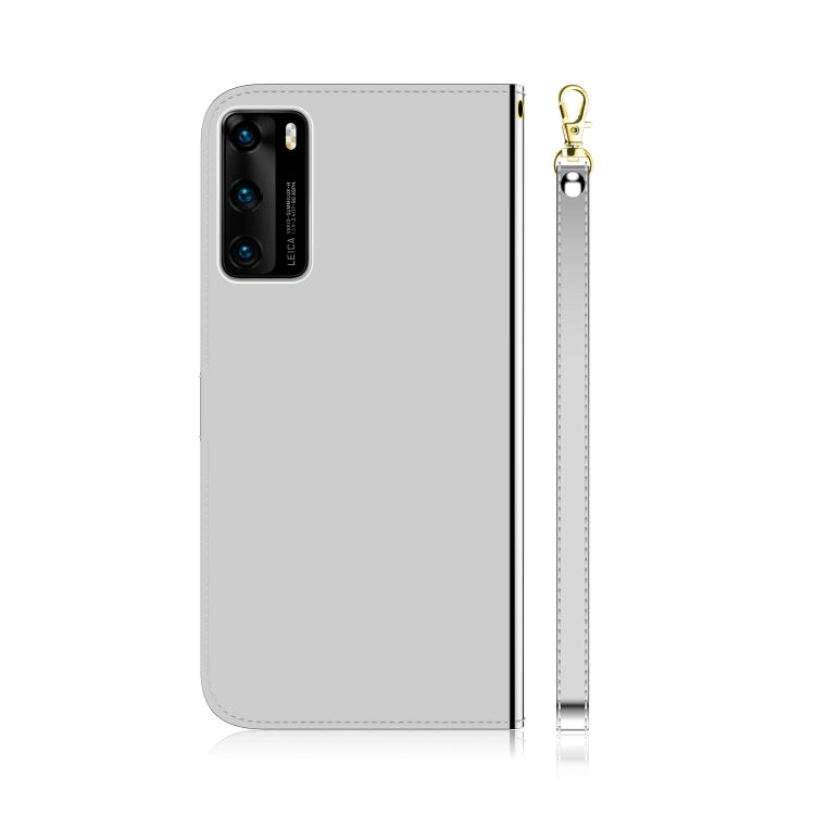 For Huawei P40 Imitated Mirror Surface Horizontal Flip Leather Case with Holder & Card Slots & Wallet & Lanyard