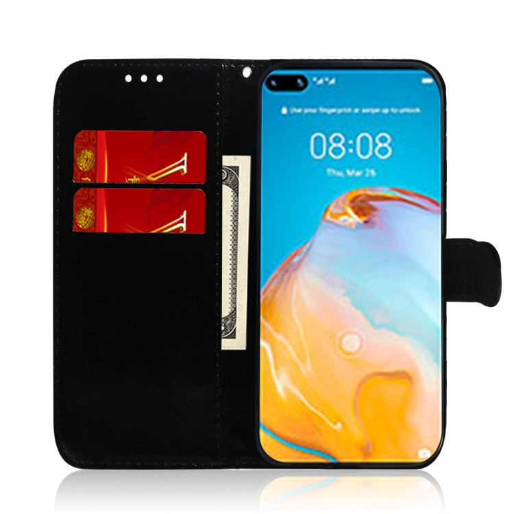 For Huawei P40 Imitated Mirror Surface Horizontal Flip Leather Case with Holder & Card Slots & Wallet & Lanyard