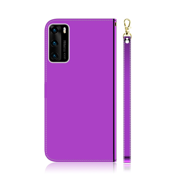For Huawei P40 Imitated Mirror Surface Horizontal Flip Leather Case with Holder & Card Slots & Wallet & Lanyard