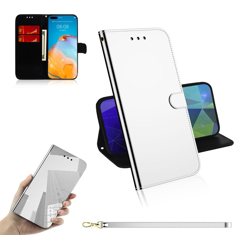 For Huawei P40 Pro Imitated Mirror Surface Horizontal Flip Leather Case with Holder & Card Slots & Wallet & Lanyard