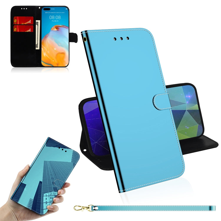For Huawei P40 Pro Imitated Mirror Surface Horizontal Flip Leather Case with Holder & Card Slots & Wallet & Lanyard