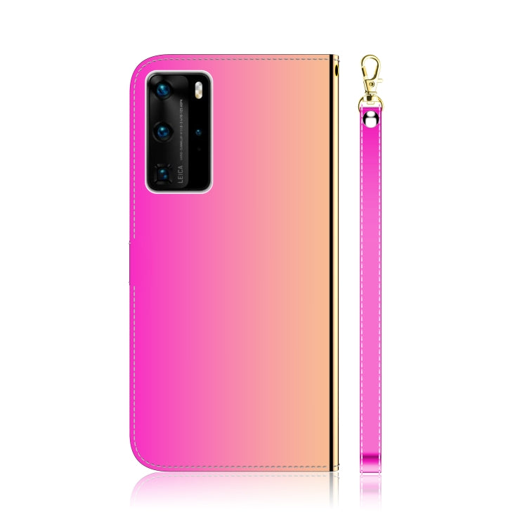 For Huawei P40 Pro Imitated Mirror Surface Horizontal Flip Leather Case with Holder & Card Slots & Wallet & Lanyard