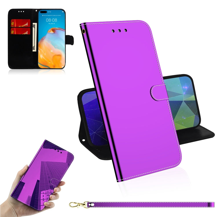 For Huawei P40 Pro Imitated Mirror Surface Horizontal Flip Leather Case with Holder & Card Slots & Wallet & Lanyard