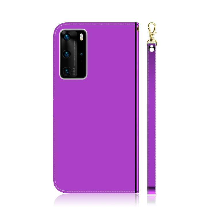 For Huawei P40 Pro Imitated Mirror Surface Horizontal Flip Leather Case with Holder & Card Slots & Wallet & Lanyard