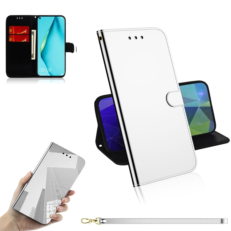 For Huawei nova 7i Imitated Mirror Surface Horizontal Flip Leather Case with Holder & Card Slots & Wallet & Lanyard