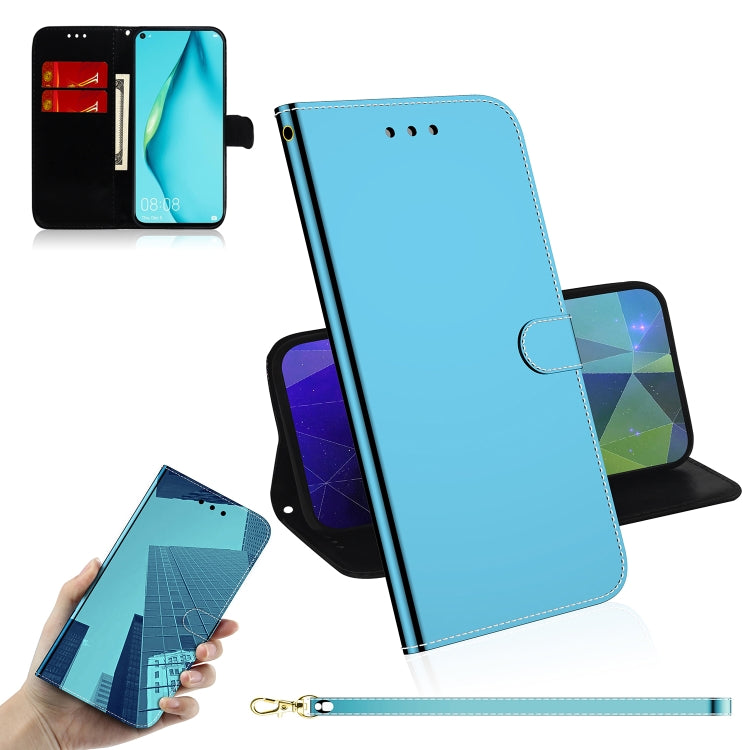 For Huawei nova 7i Imitated Mirror Surface Horizontal Flip Leather Case with Holder & Card Slots & Wallet & Lanyard