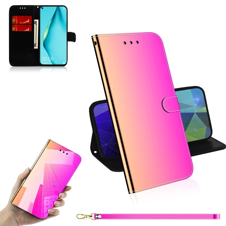 For Huawei nova 7i Imitated Mirror Surface Horizontal Flip Leather Case with Holder & Card Slots & Wallet & Lanyard