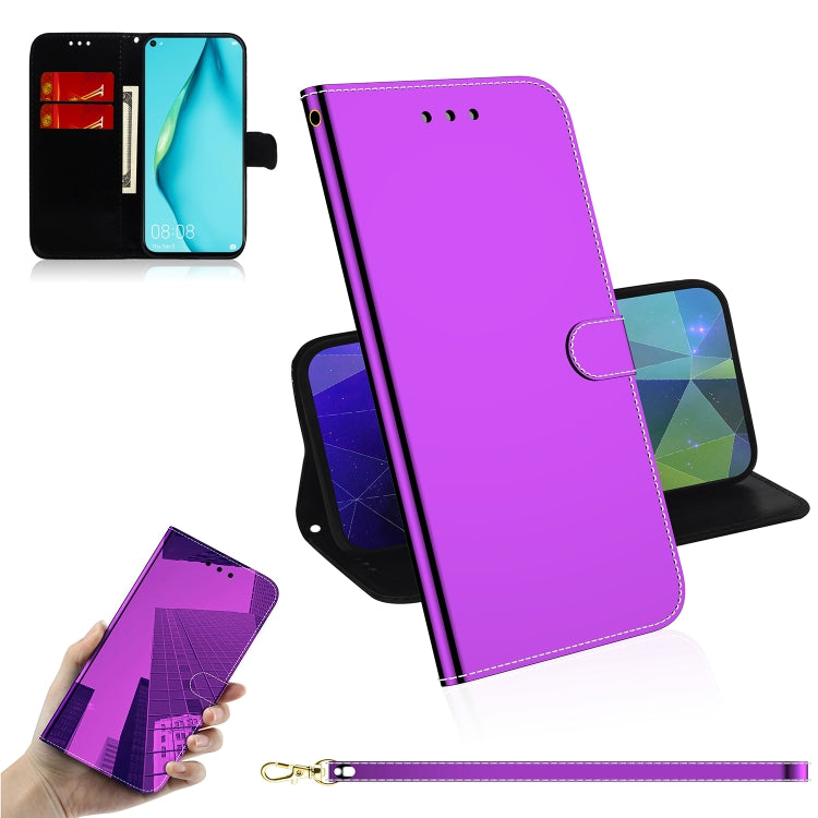 For Huawei nova 7i Imitated Mirror Surface Horizontal Flip Leather Case with Holder & Card Slots & Wallet & Lanyard