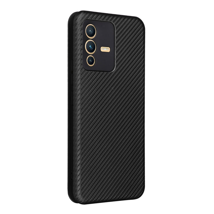 For vivo S12 5G / V23 5G Carbon Fiber Texture Leather Phone Case