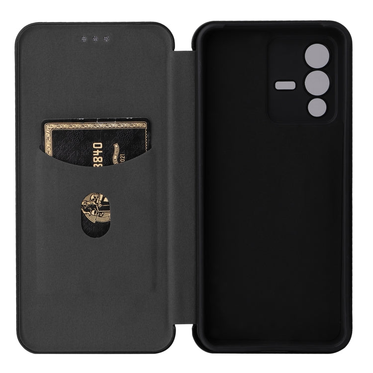 For vivo S12 5G / V23 5G Carbon Fiber Texture Leather Phone Case