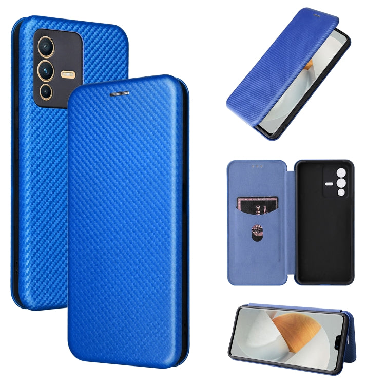For vivo S12 5G / V23 5G Carbon Fiber Texture Leather Phone Case