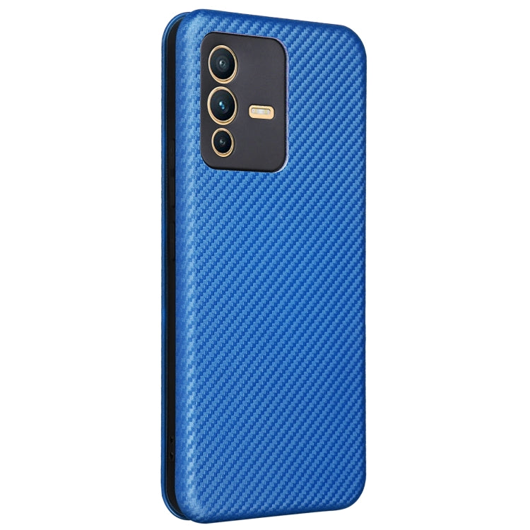 For vivo S12 5G / V23 5G Carbon Fiber Texture Leather Phone Case