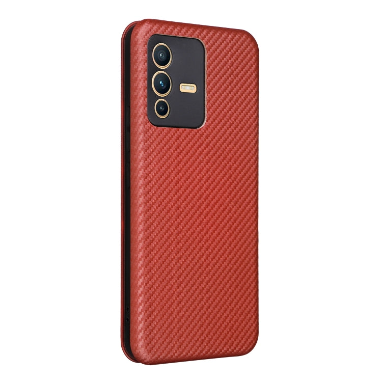 For vivo S12 5G / V23 5G Carbon Fiber Texture Leather Phone Case