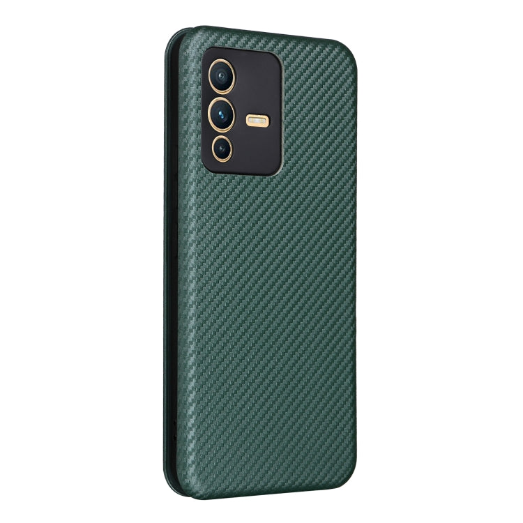 For vivo S12 5G / V23 5G Carbon Fiber Texture Leather Phone Case