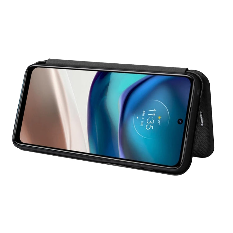 For Motorola Moto G42 Carbon Fiber Texture Leather Phone Case