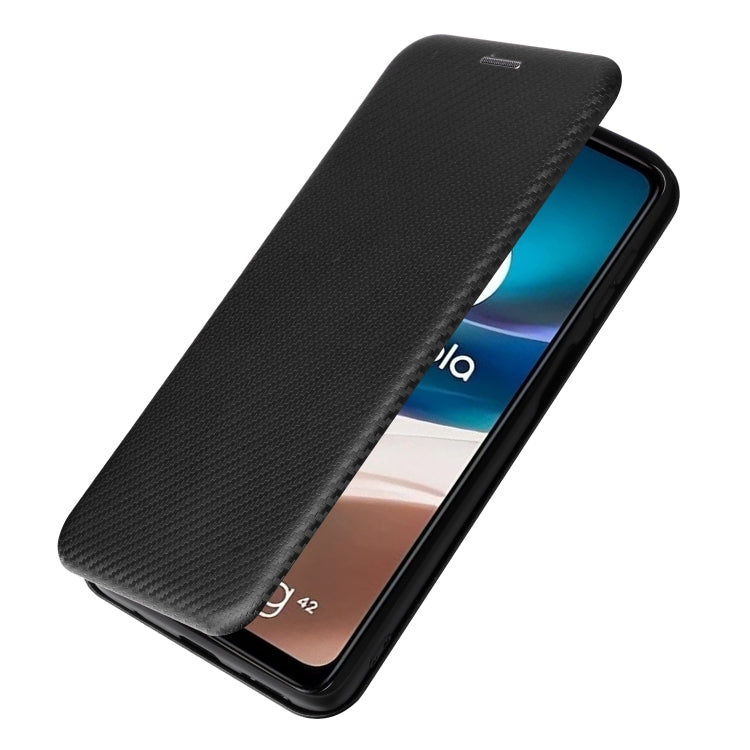 For Motorola Moto G42 Carbon Fiber Texture Leather Phone Case
