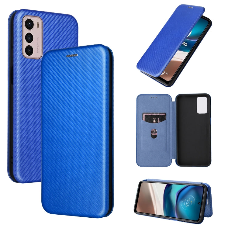 For Motorola Moto G42 Carbon Fiber Texture Leather Phone Case