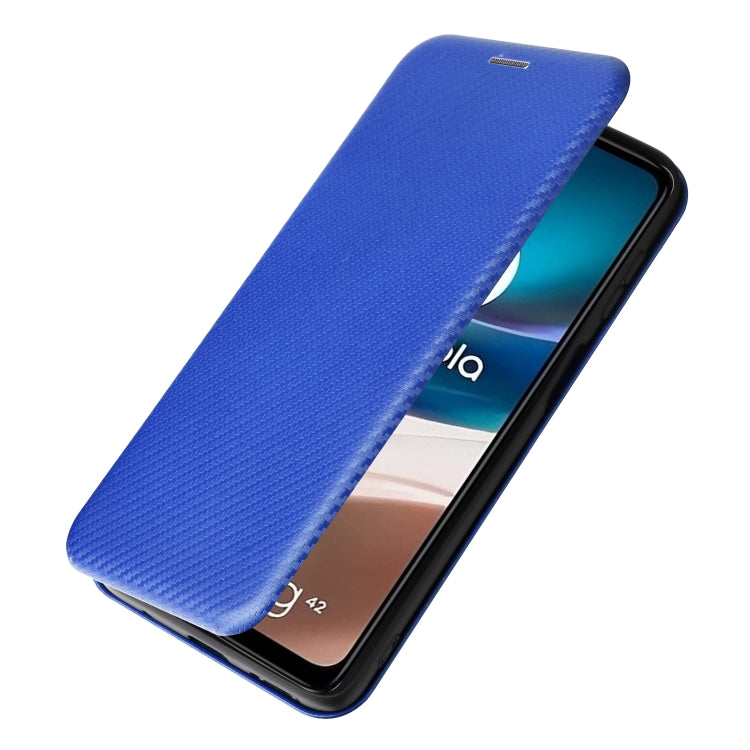 For Motorola Moto G42 Carbon Fiber Texture Leather Phone Case