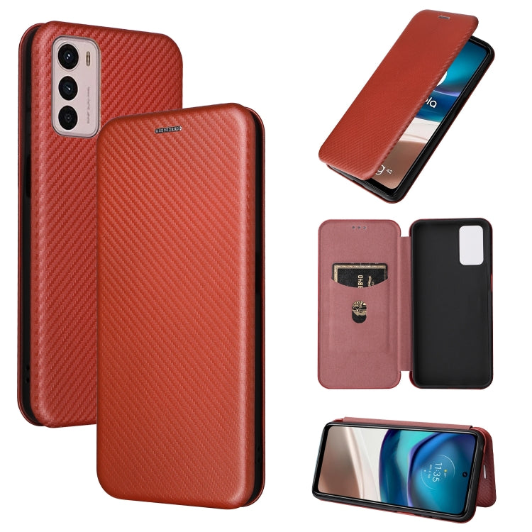 For Motorola Moto G42 Carbon Fiber Texture Leather Phone Case
