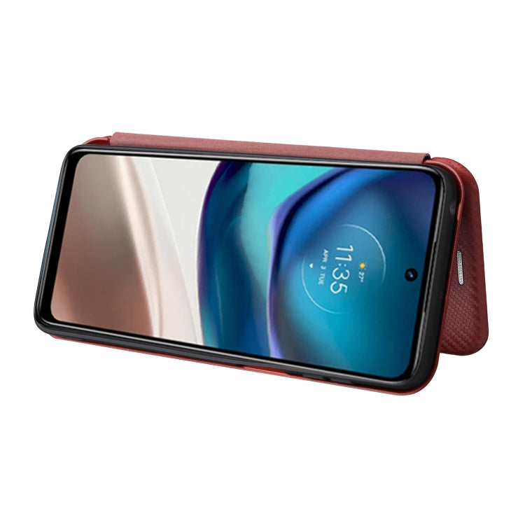 For Motorola Moto G42 Carbon Fiber Texture Leather Phone Case