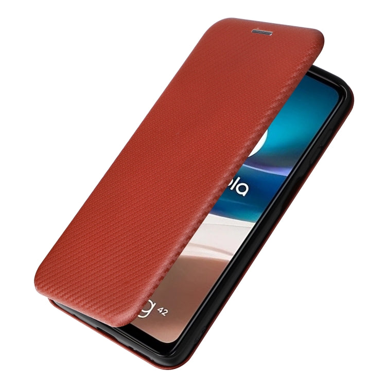 For Motorola Moto G42 Carbon Fiber Texture Leather Phone Case