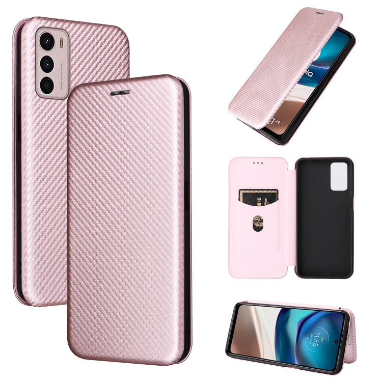 For Motorola Moto G42 Carbon Fiber Texture Leather Phone Case
