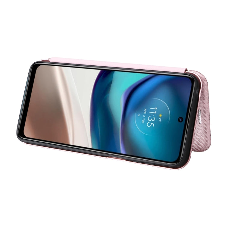 For Motorola Moto G42 Carbon Fiber Texture Leather Phone Case