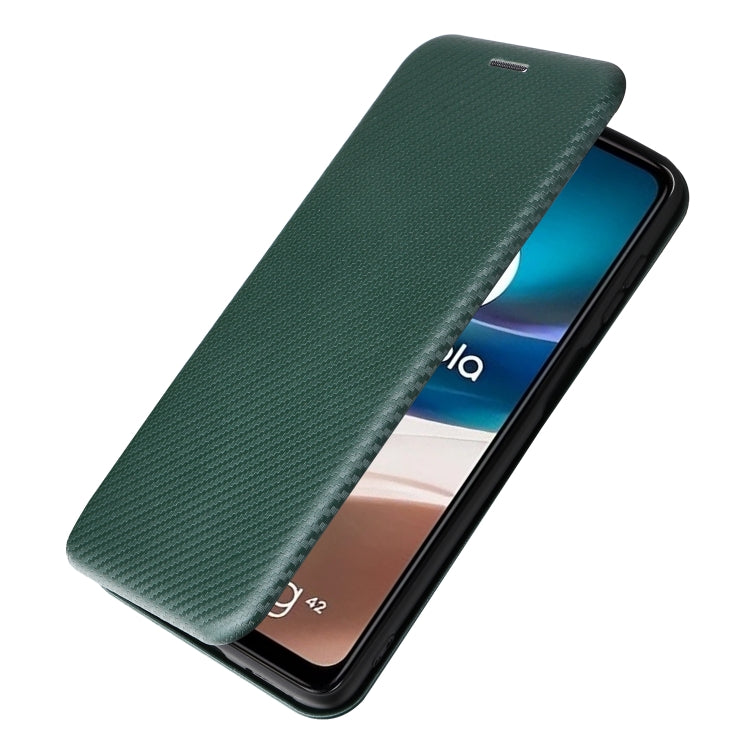 For Motorola Moto G42 Carbon Fiber Texture Leather Phone Case