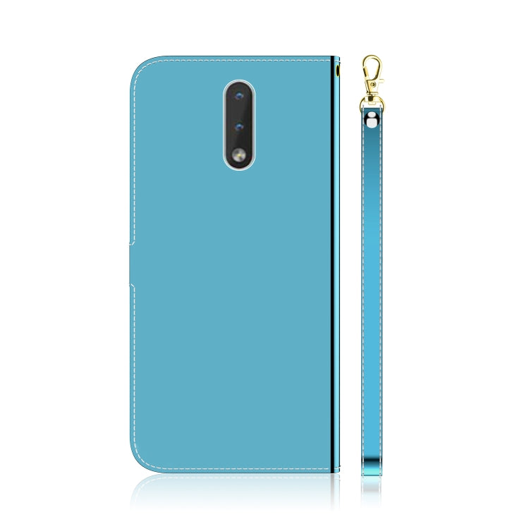 For Nokia 2.3 Lmitated Mirror Surface Horizontal Flip Leather Case with Holder & Card Slots & Wallet & Lanyard