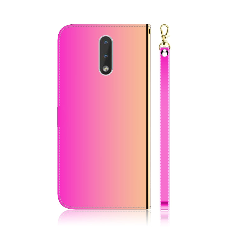 For Nokia 2.3 Lmitated Mirror Surface Horizontal Flip Leather Case with Holder & Card Slots & Wallet & Lanyard