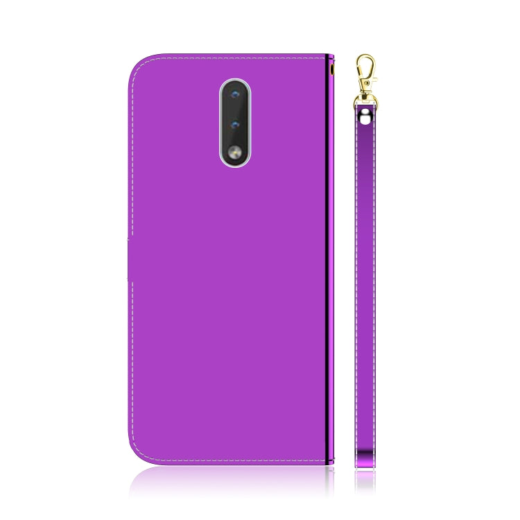 For Nokia 2.3 Lmitated Mirror Surface Horizontal Flip Leather Case with Holder & Card Slots & Wallet & Lanyard