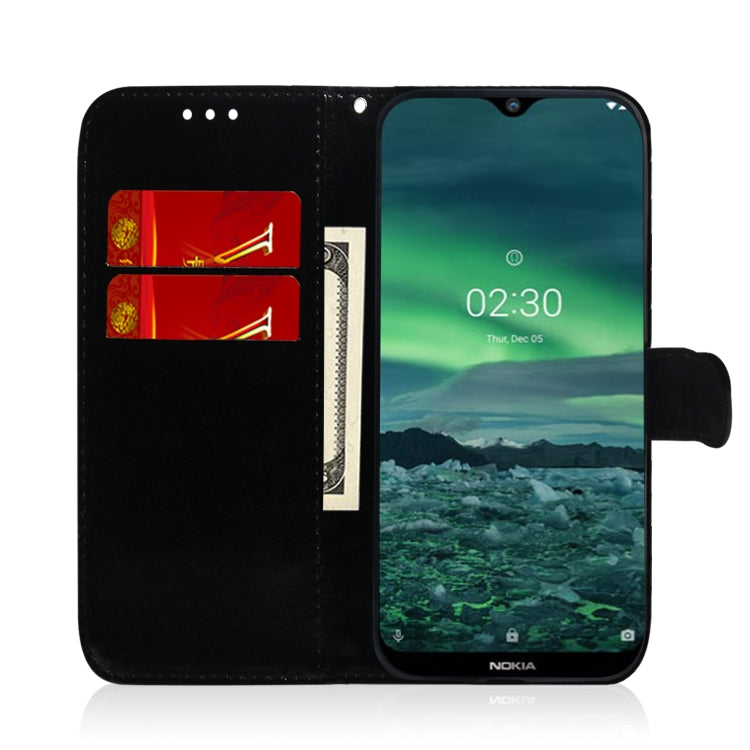 For Nokia 2.3 Lmitated Mirror Surface Horizontal Flip Leather Case with Holder & Card Slots & Wallet & Lanyard