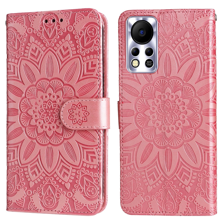 For Infinix Hot 11s NFC Embossed Sunflower Leather Phone Case