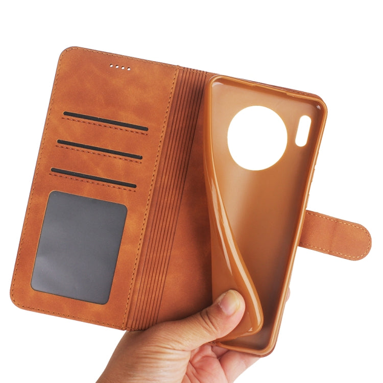 For Huawei Mate 30 Diaobaolee Pure Fresh Grain Horizontal Flip Leather Case with Holder & Card Slots