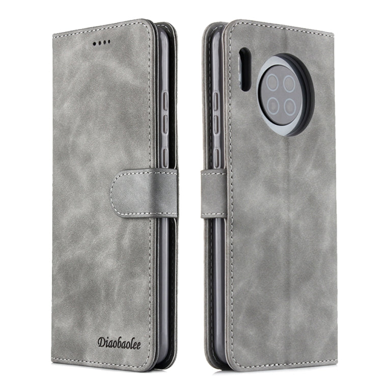 For Huawei Mate 30 Diaobaolee Pure Fresh Grain Horizontal Flip Leather Case with Holder & Card Slots
