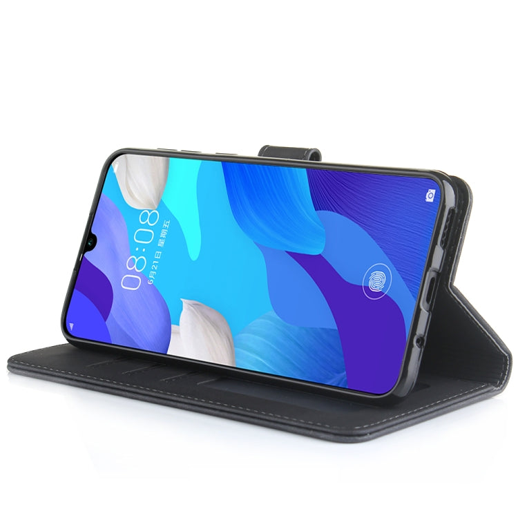 For Huawei Nova 5i Diaobaolee Pure Fresh Grain Horizontal Flip Leather Case with Holder & Card Slots
