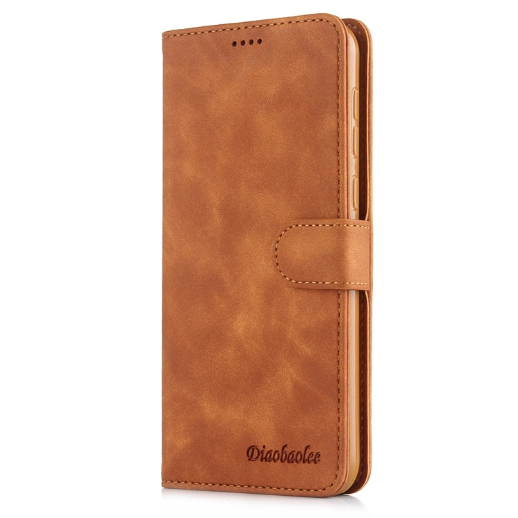 For Huawei P20 Lite Diaobaolee Pure Fresh Grain Horizontal Flip Leather Case with Holder & Card Slots