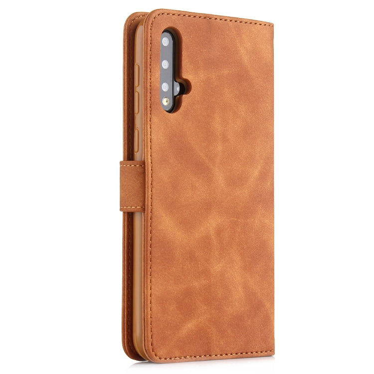 For Huawei P20 Lite Diaobaolee Pure Fresh Grain Horizontal Flip Leather Case with Holder & Card Slots