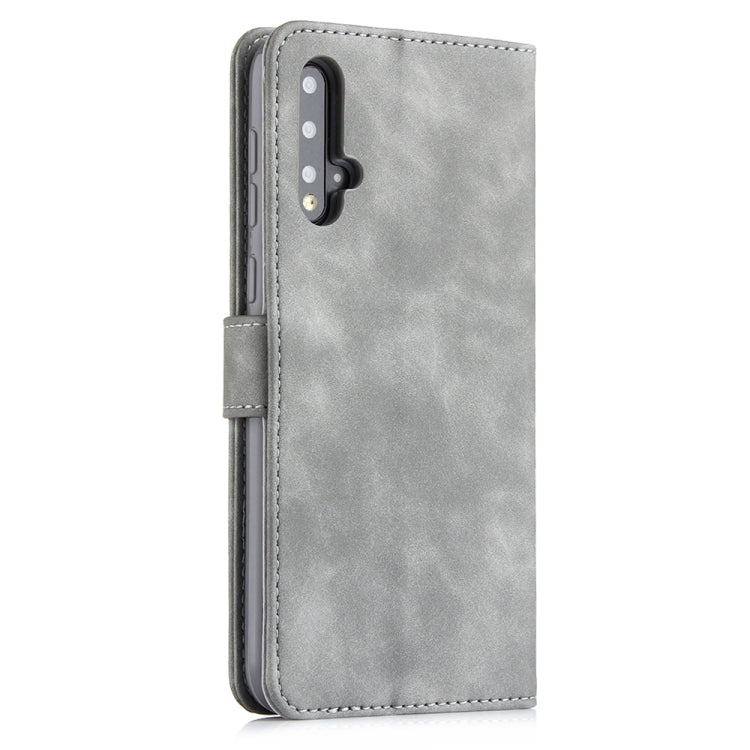 For Huawei P20 Lite Diaobaolee Pure Fresh Grain Horizontal Flip Leather Case with Holder & Card Slots