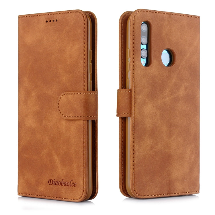 For Huawei Honor 10 Lite Diaobaolee Pure Fresh Grain Horizontal Flip Leather Case with Holder & Card Slots