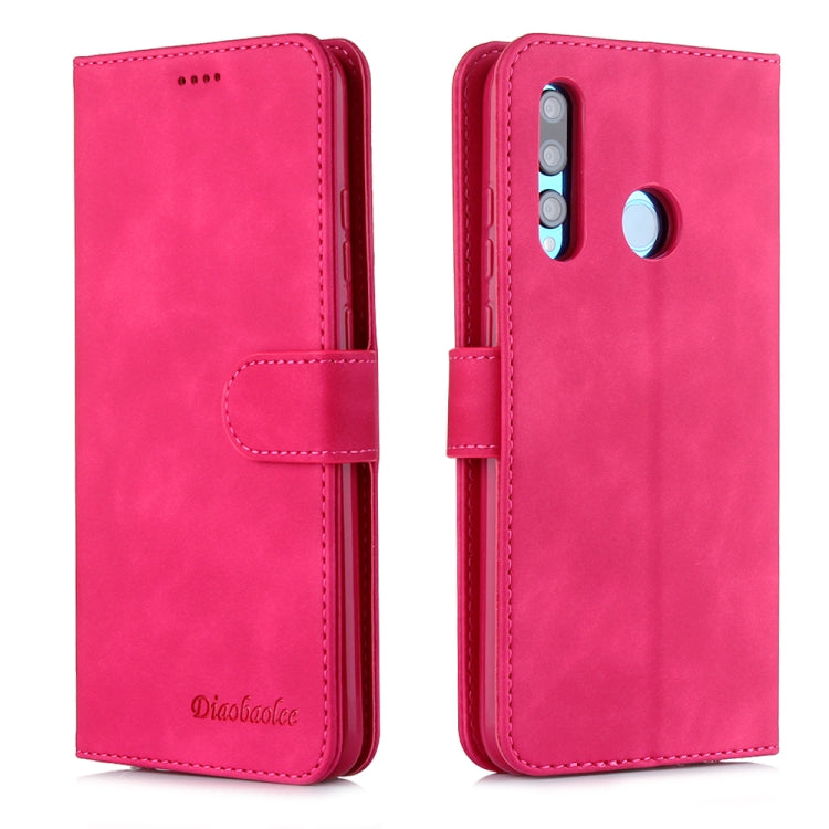 For Huawei Honor 20 Lite Diaobaolee Pure Fresh Grain Horizontal Flip Leather Case with Holder & Card Slots