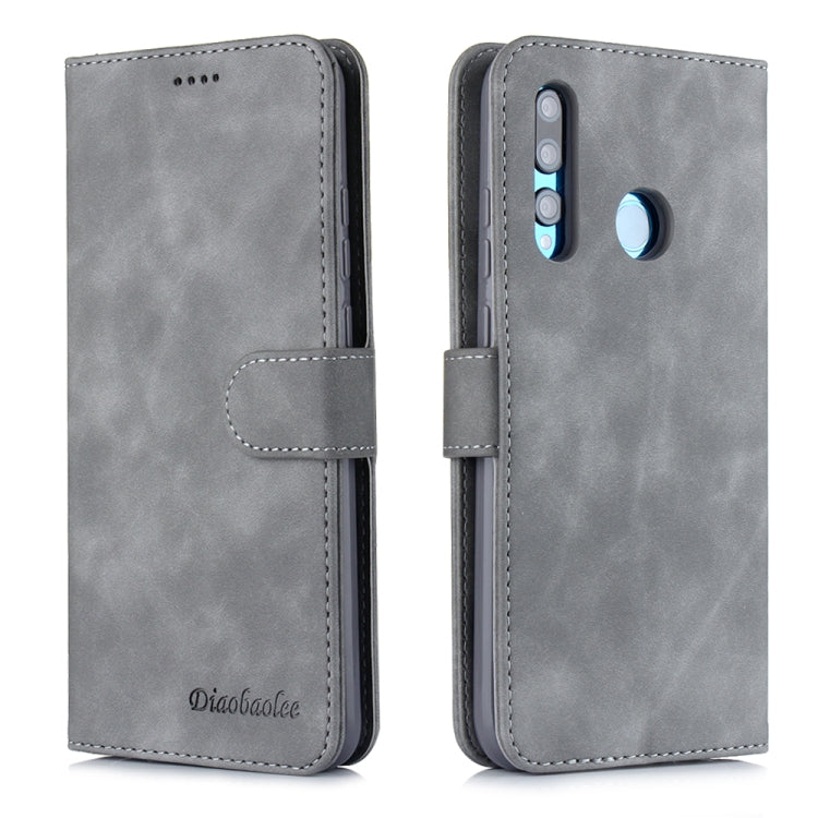 For Huawei Honor 20 Lite Diaobaolee Pure Fresh Grain Horizontal Flip Leather Case with Holder & Card Slots