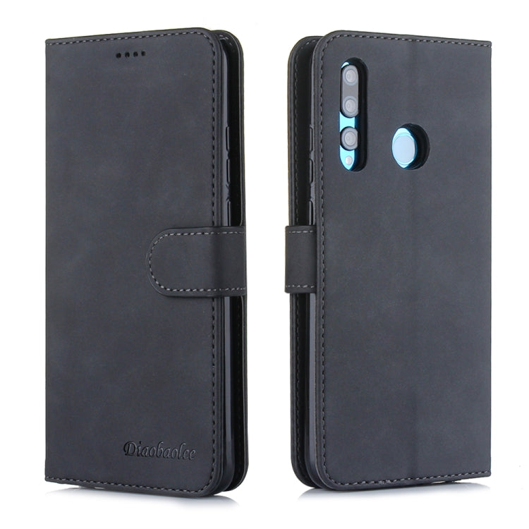 For Huawei Honor 20i Diaobaolee Pure Fresh Grain Horizontal Flip Leather Case with Holder & Card Slots