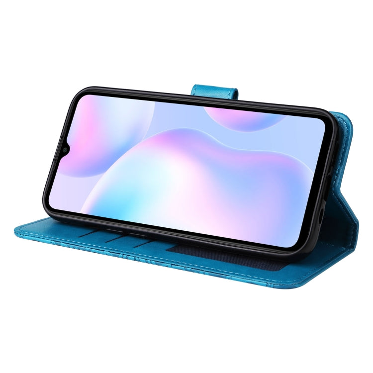 For Xiaomi Redmi 9A Embossed Sunflower Leather Phone Case