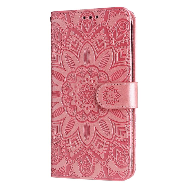For Xiaomi Redmi 9C / 10A Embossed Sunflower Leather Phone Case