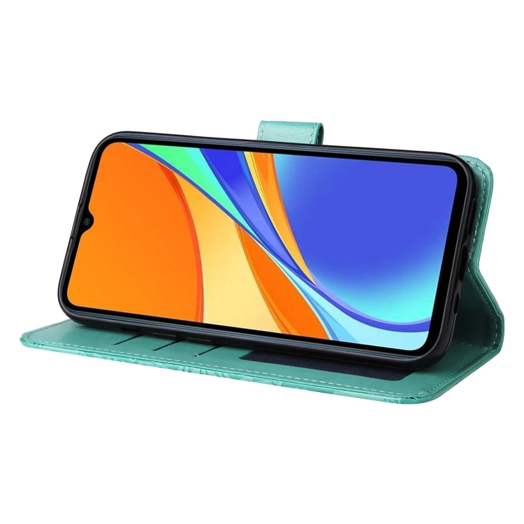 For Xiaomi Redmi 9C / 10A Embossed Sunflower Leather Phone Case