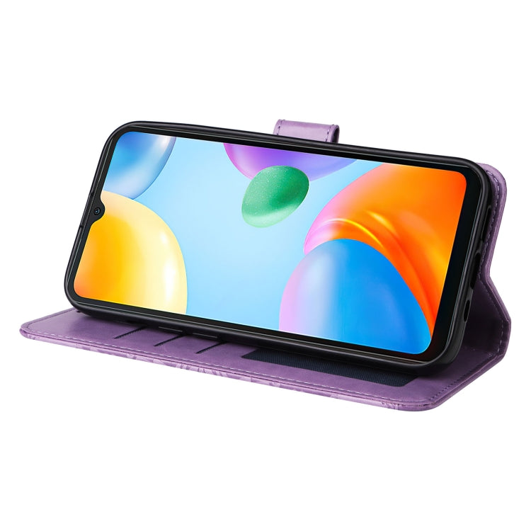 For Xiaomi Redmi 10C 4G Embossed Sunflower Leather Phone Case