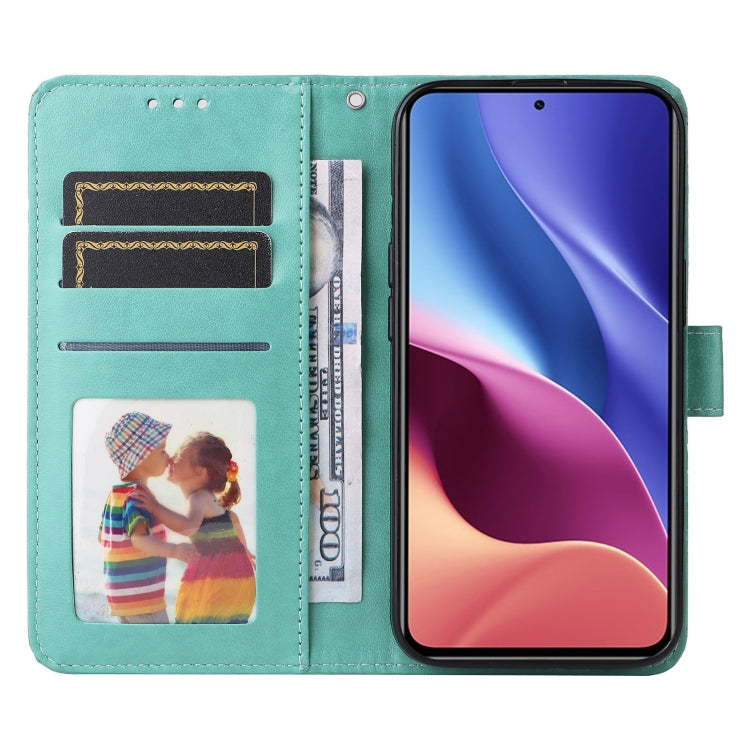 For Xiaomi Redmi K40 / K40 Pro / Xiaomi Poco F1 Embossed Sunflower Leather Phone Case