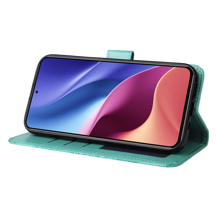 For Xiaomi Redmi K40 / K40 Pro / Xiaomi Poco F1 Embossed Sunflower Leather Phone Case